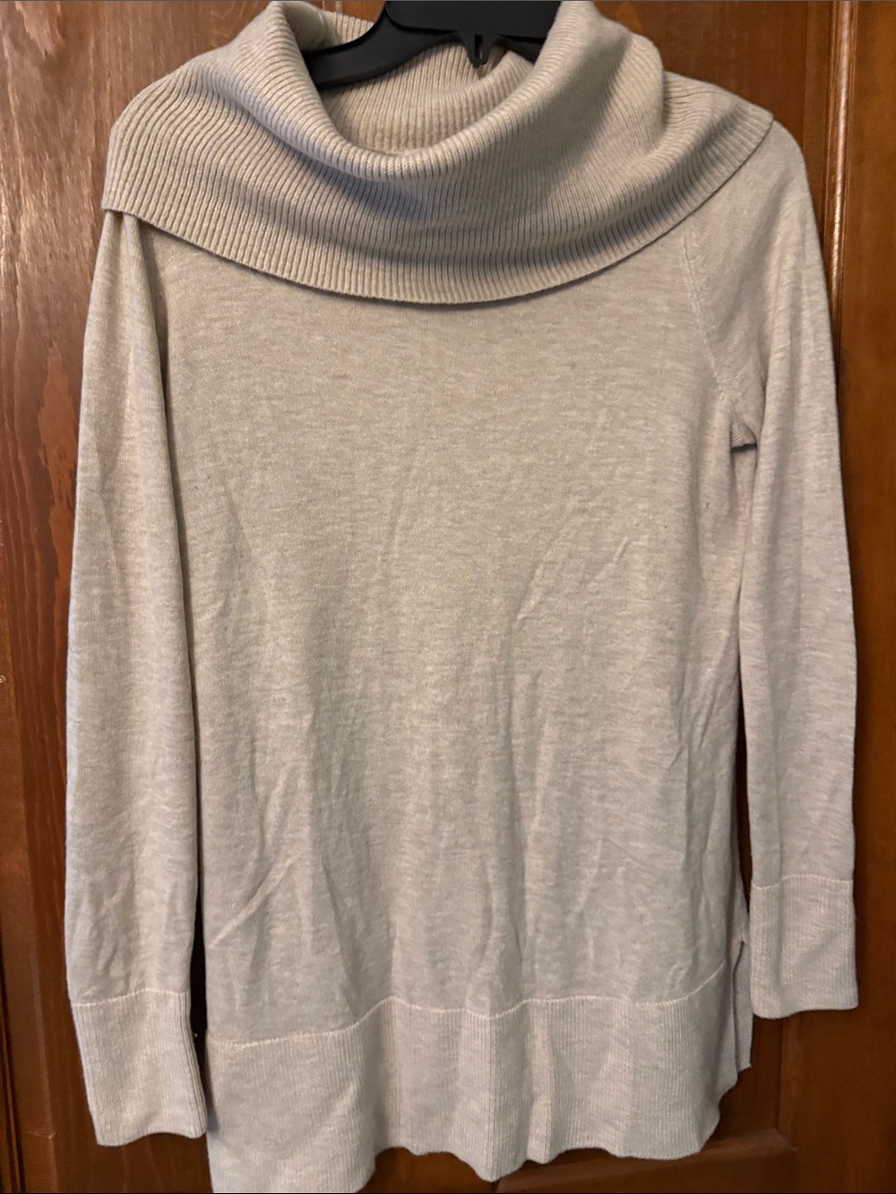 LOFT Light Beige Cowl Neck Sweater